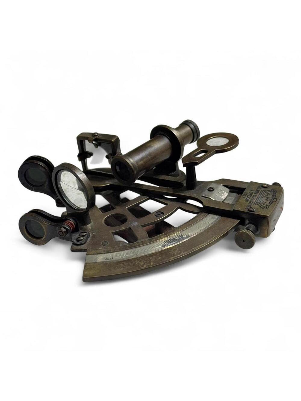 Antique Kelvin & Hughes London 1917 nautical brass sextant